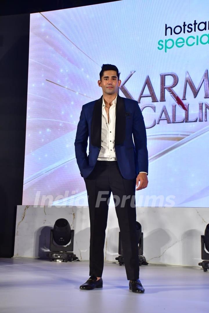 Varun Sood snapped at the trailer launch of Karmma Calling