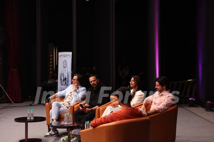 Vivek Oberoi, Shilpa Shetty, Rohit Shetty and Sidharth Malhotra snapped promoting their upcoming film Indian Police Force at Kshitij Fest