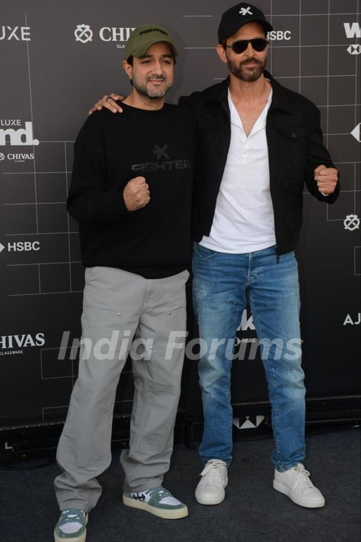 Hrithik Roshan and  Siddharth Anand snapped at Ajio Luxe event