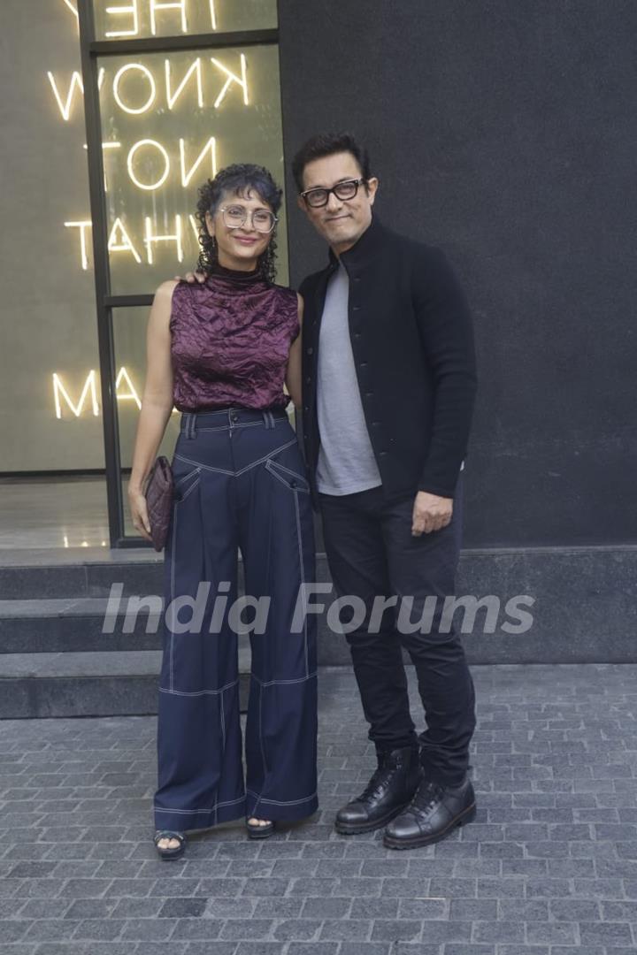 Kiran Rao snapped promoting Laapataa Ladies with the cast at Excel Entertainment Office, Bandra