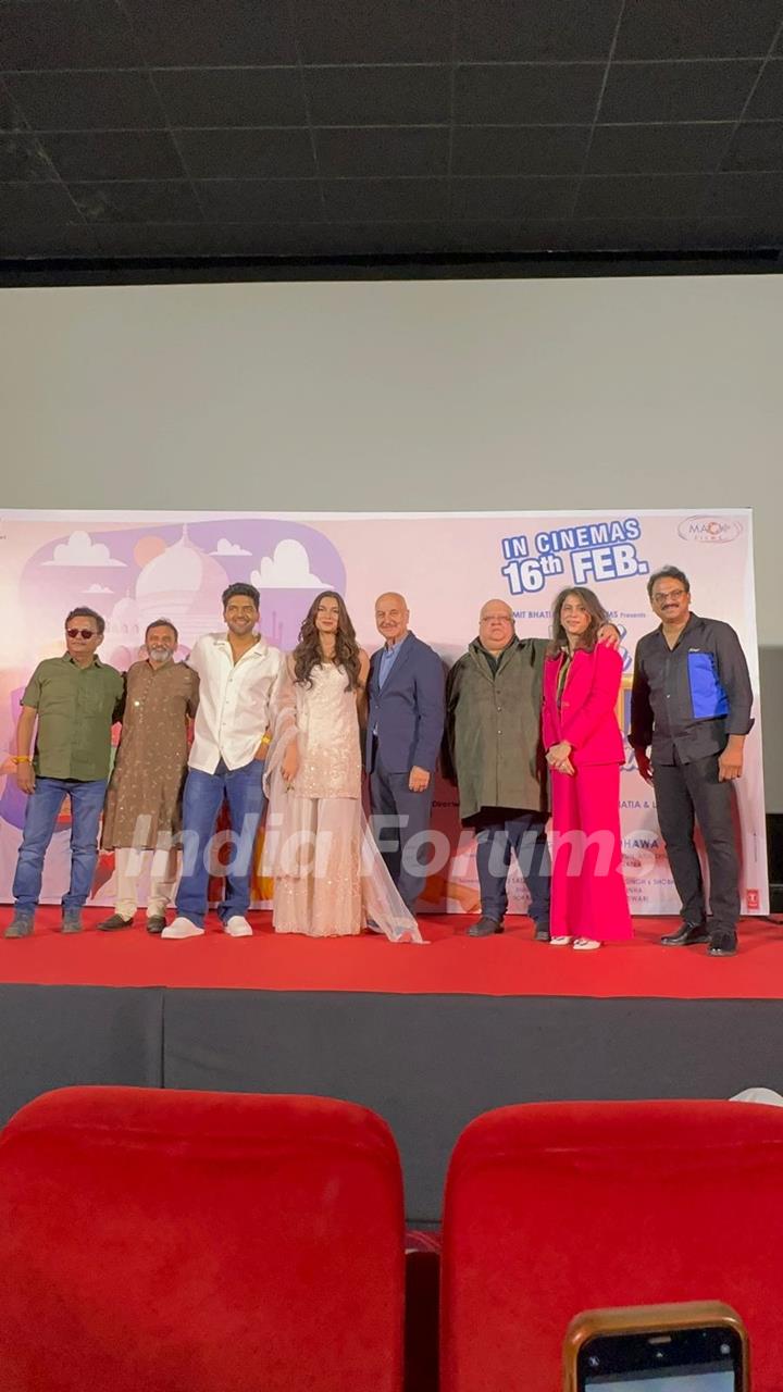 Anupam Kher, Guru Randhawa and Saiee Manjrekar snapped at Trailer launch of Kuch Khattaa Ho Jaay