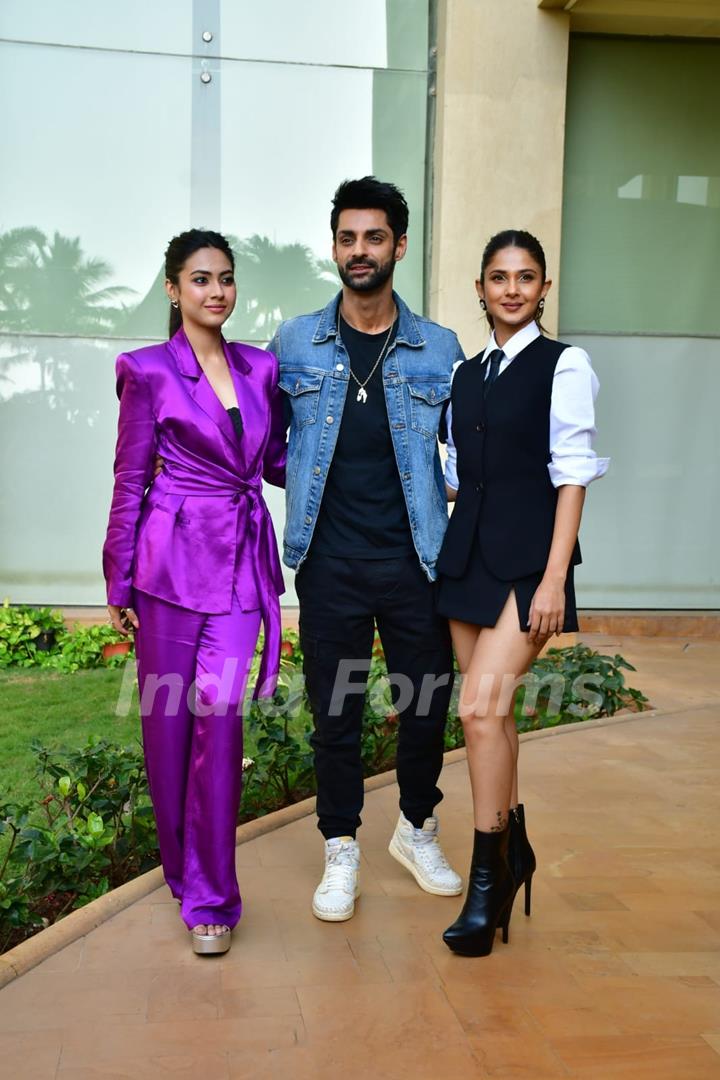 Jennifer Winget, Karan Wahi and Reem Shaikh snapped promoting Raisinghani vs Raisinghani at JW Marriott, Juhu