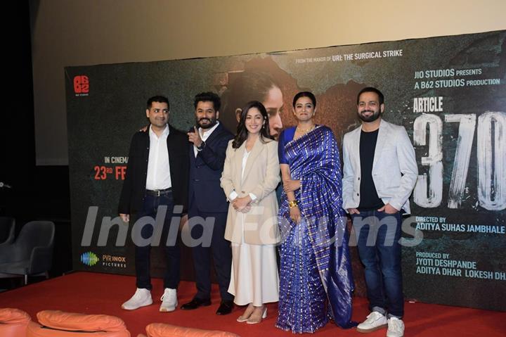 Yami Gautam and Aditya Dhar snapped at the trailer launch of Article 370