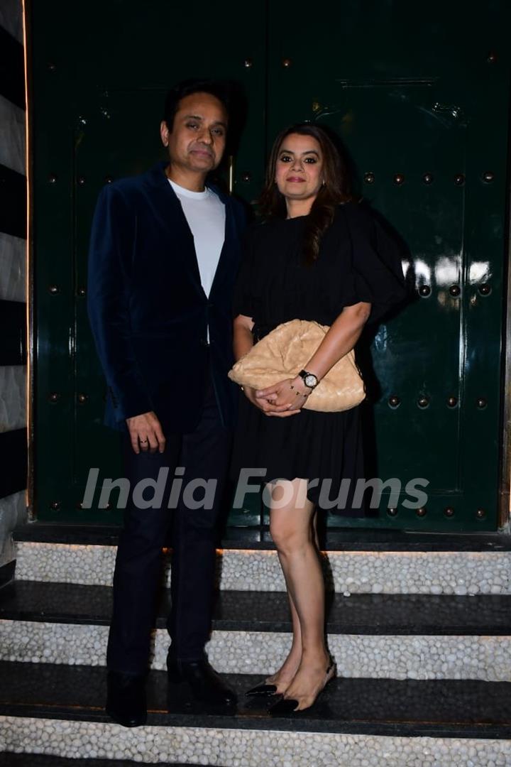 Apoorva Mehta and his wife snapped at Torii restaurant in Khar