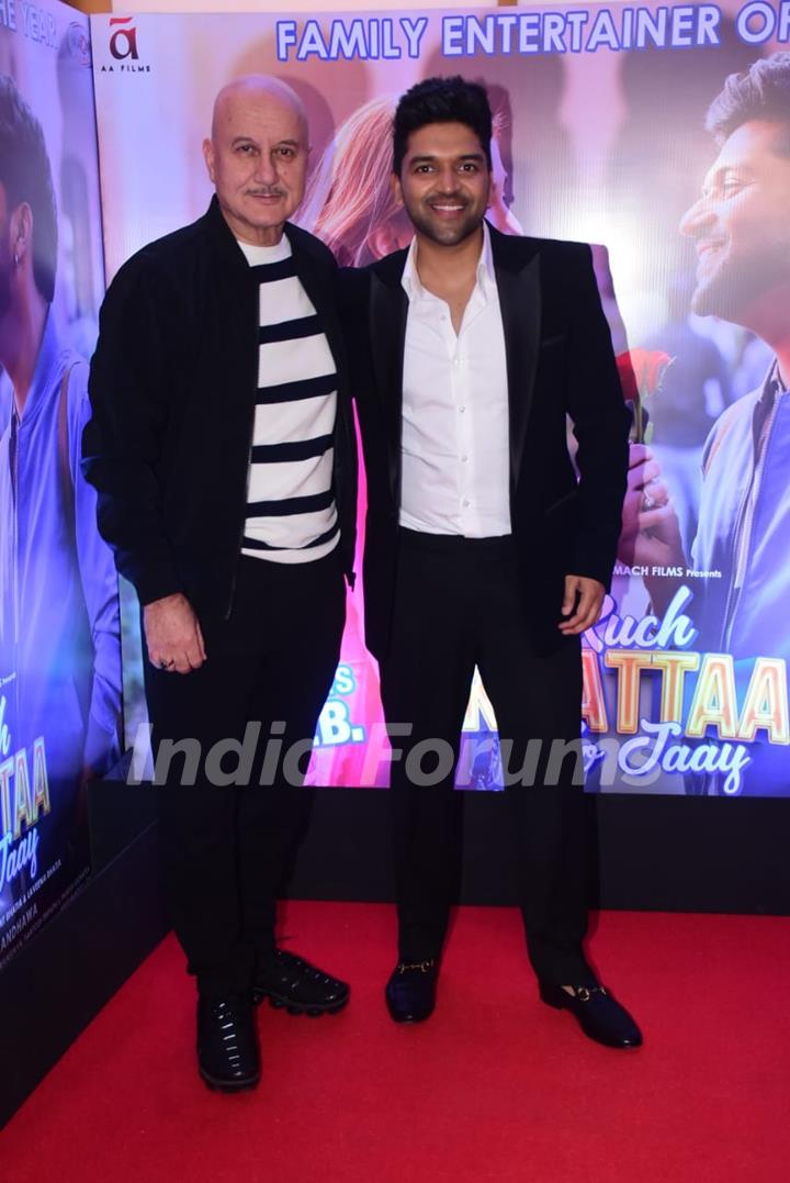 Anupam Kher and Guru Randhawa grace the screening of Kuch Khattaa Ho Jaay