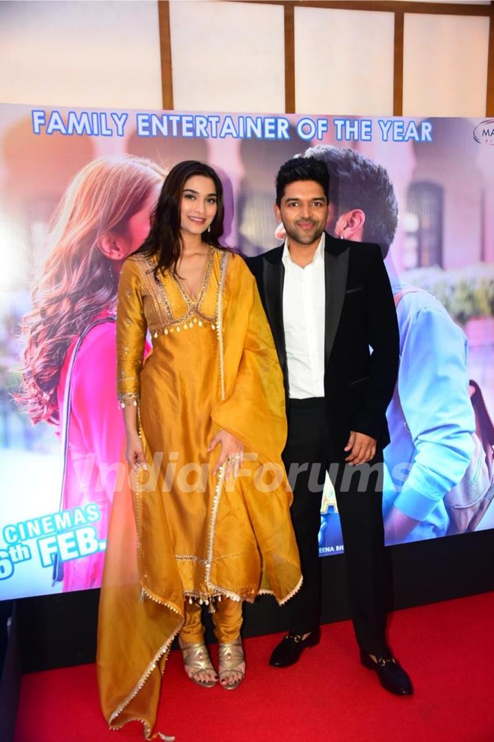 Guru Randhawa and Saiee Manjrekar grace the screening of Kuch Khattaa Ho Jaay