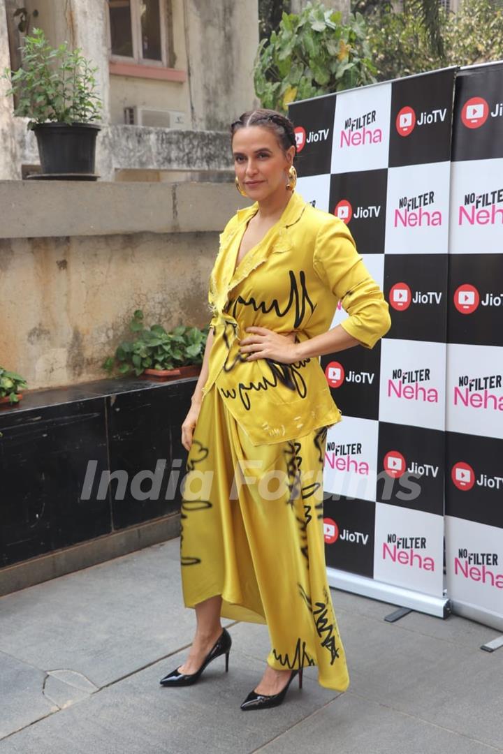 Neha Dhupia snapped in the city