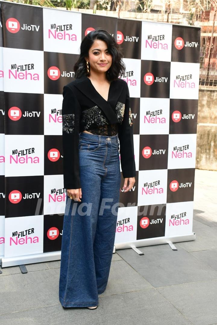 Rashmika Mandanna snapped at No Filter Neha Season 6