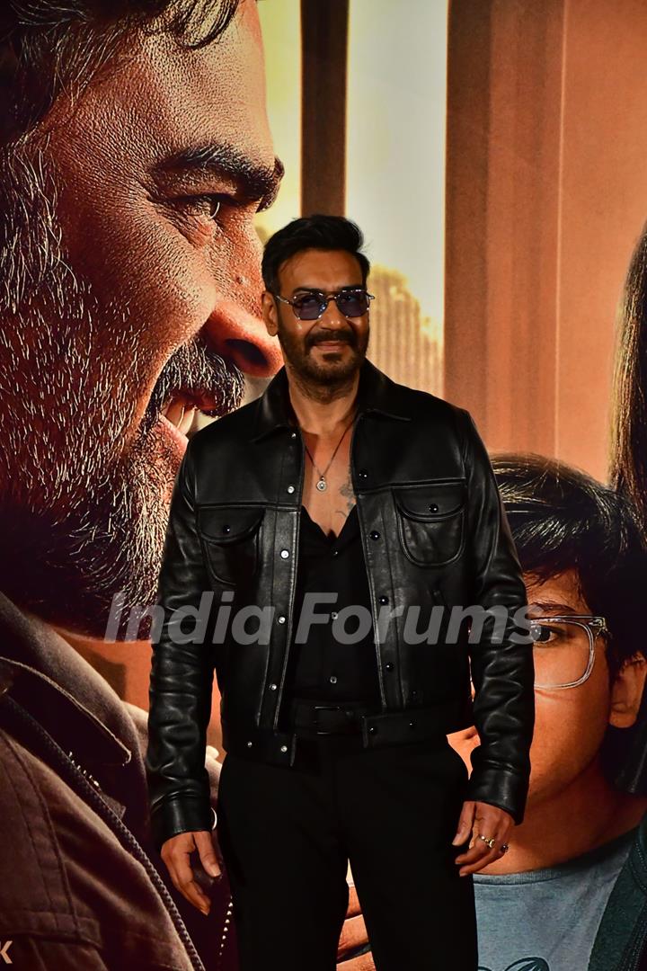 Ajay Devgn spotted at the trailer launch of 'Shaitaan'