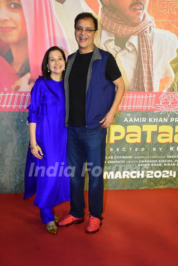 Vidhu Vinod Chopra & Anupama Chopra attend the screening of Laapataa Ladies