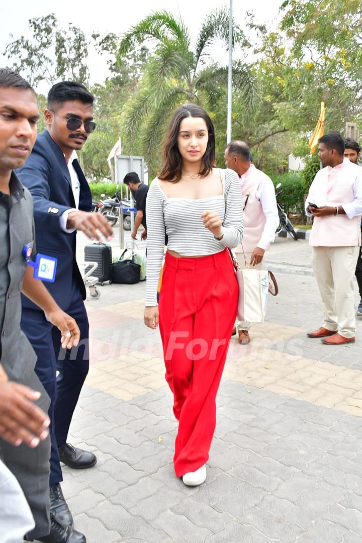 Shraddha Kapoor snapped at Jamnagar airport