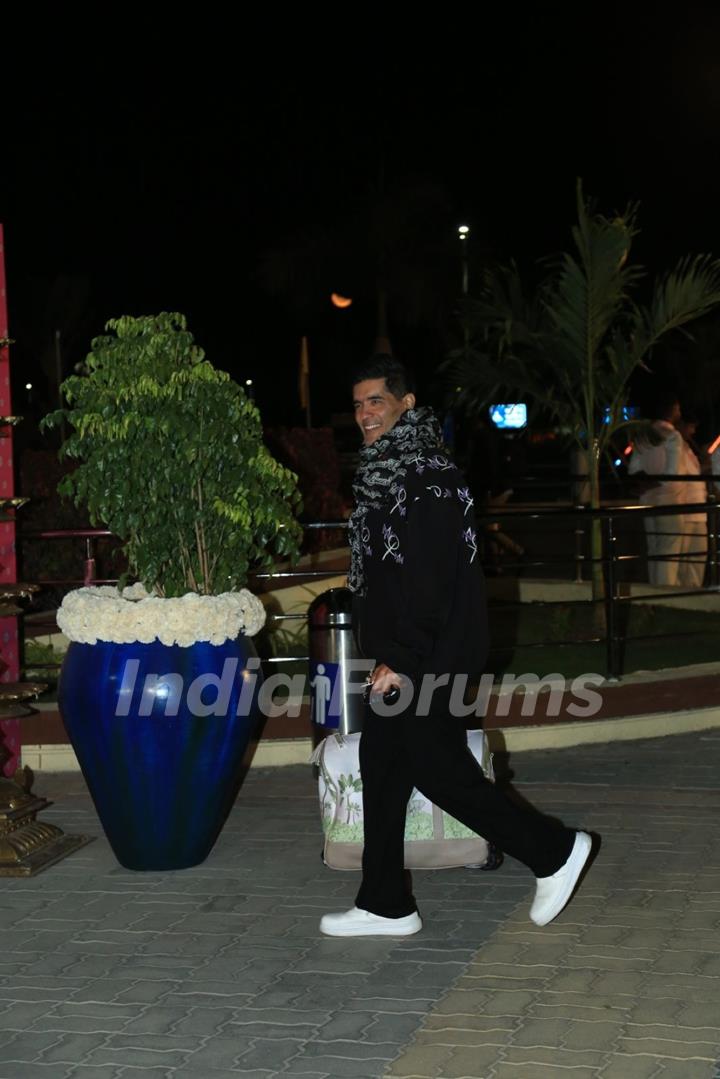 Manish Malhotra spotted at Jamnagar airport