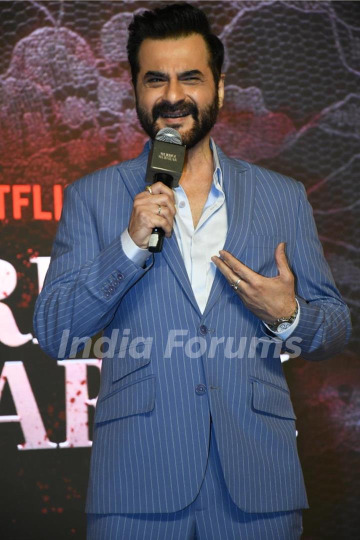 Sanjay Kapoor snapped at the Trailer launch of Murder Mubarak