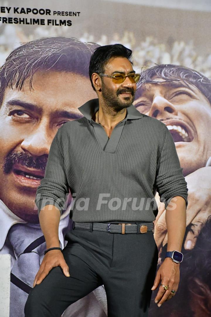 Ajay Devgn snapped at Maidaan trailer launch