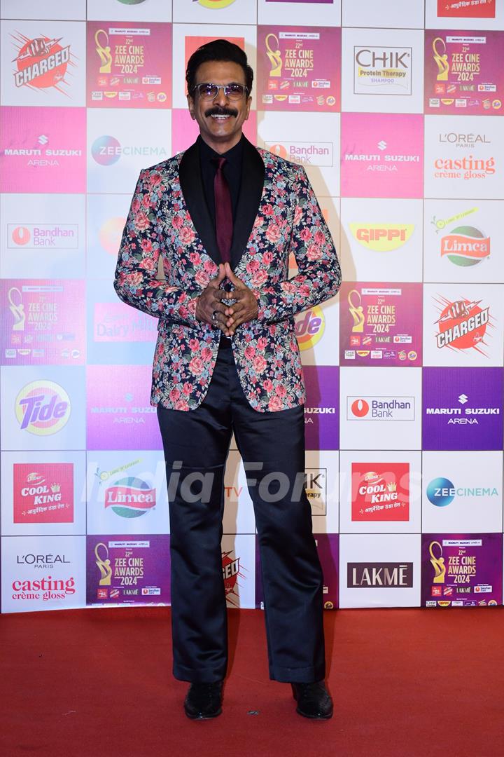 Javed Jaffrey snapped at at Zee Cine Awards 2024
