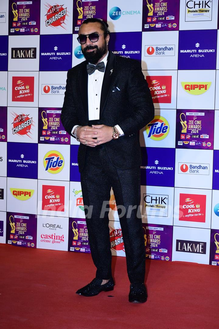 Ajaz Khan snapped at at Zee Cine Awards 2024