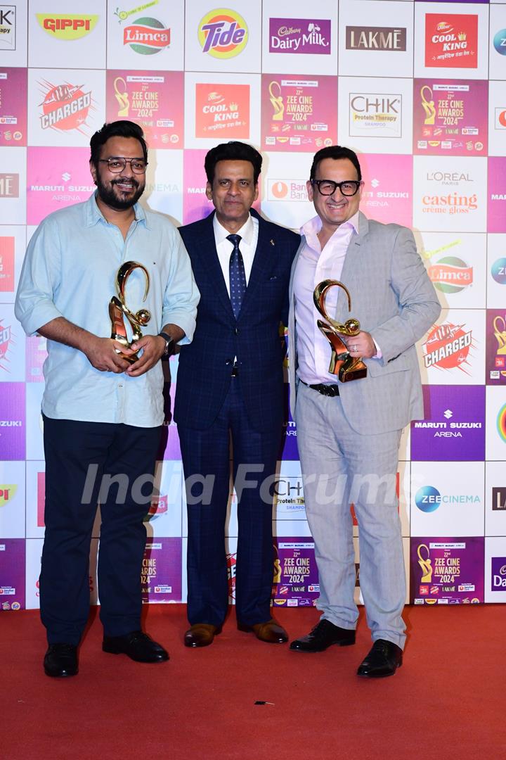 Manoj Bajpayee and Vinod Bhanushali  snapped at at Zee Cine Awards 2024