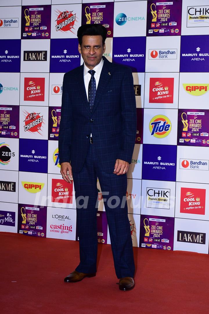 Manoj Bajpayee snapped at at Zee Cine Awards 2024