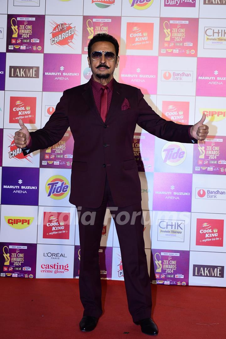 Gulshan Grover snapped at at Zee Cine Awards 2024
