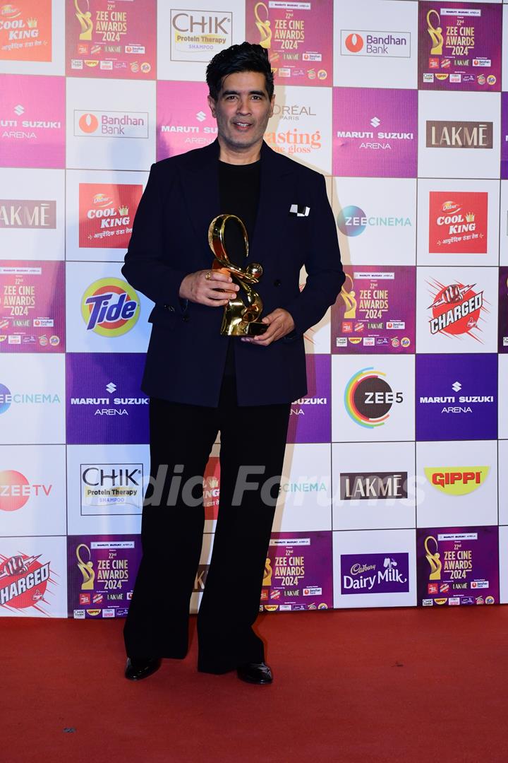 Manish Malhotra snapped at at Zee Cine Awards 2024