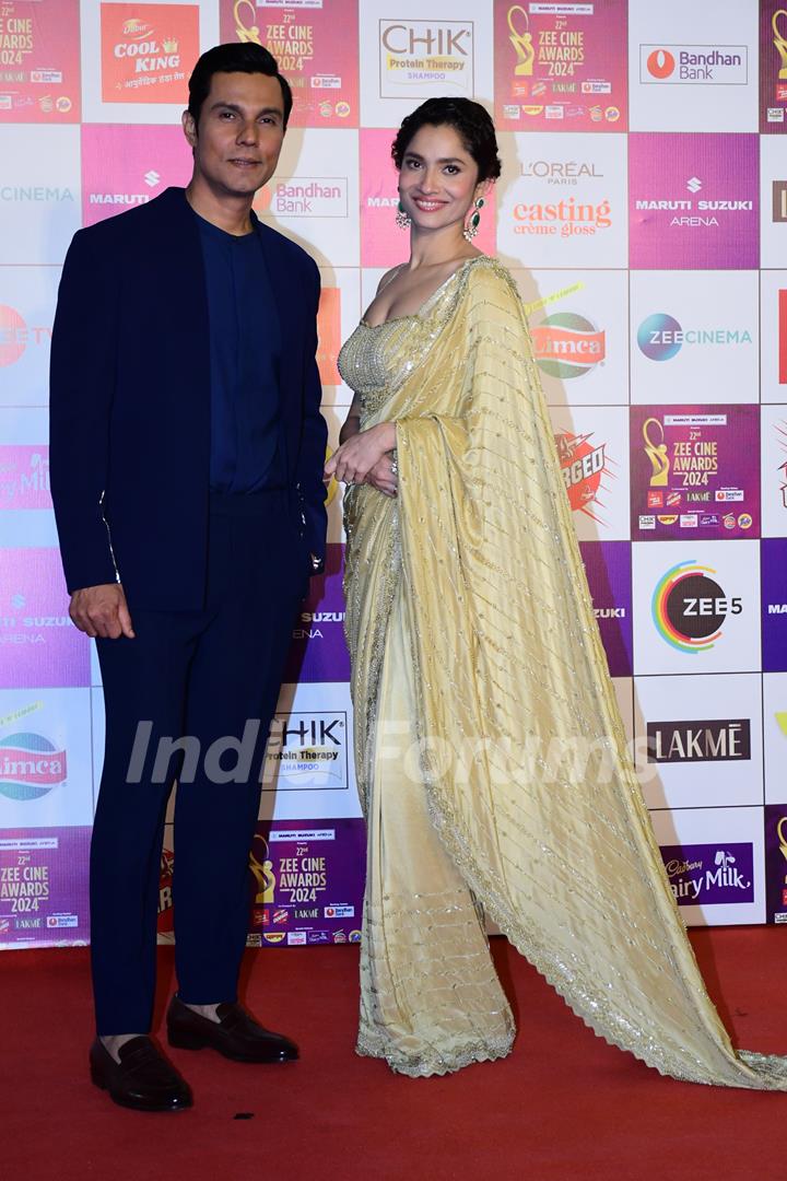 Randeep Hooda and Ankita Lokhande snapped at at Zee Cine Awards 2024