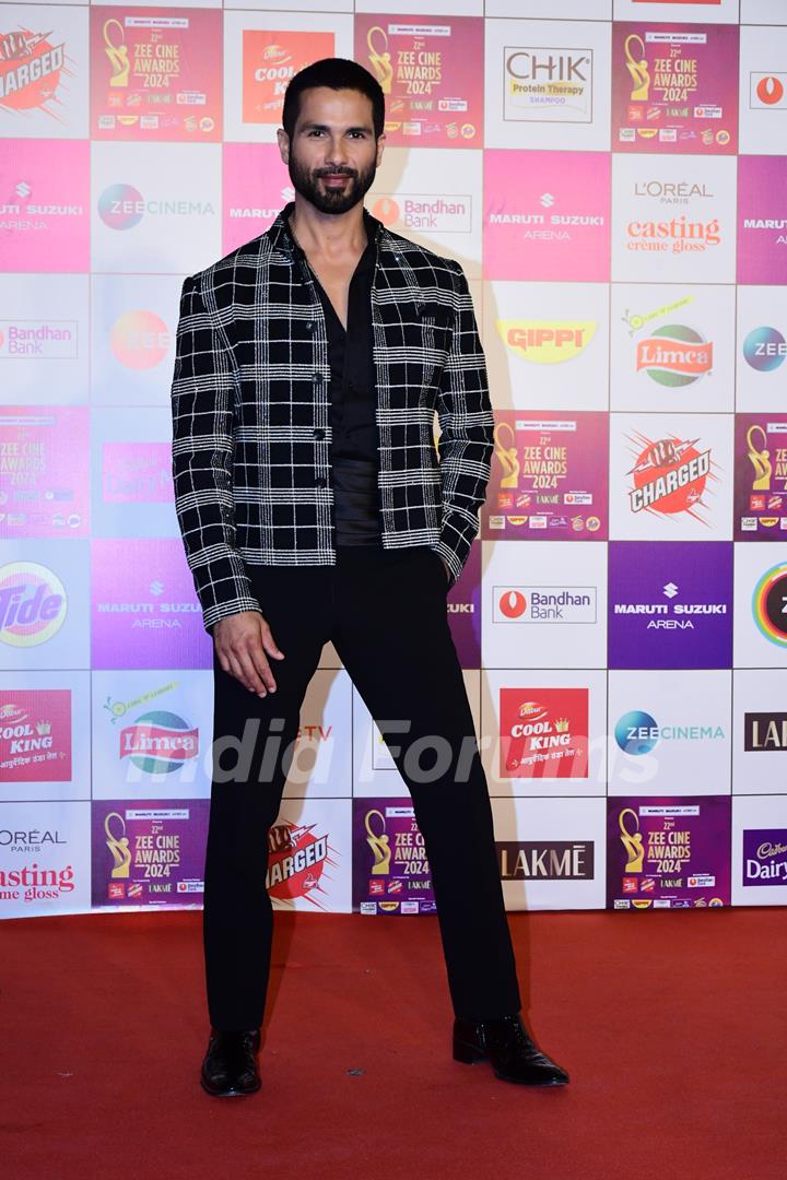 Shahid Kapoor snapped at at Zee Cine Awards 2024