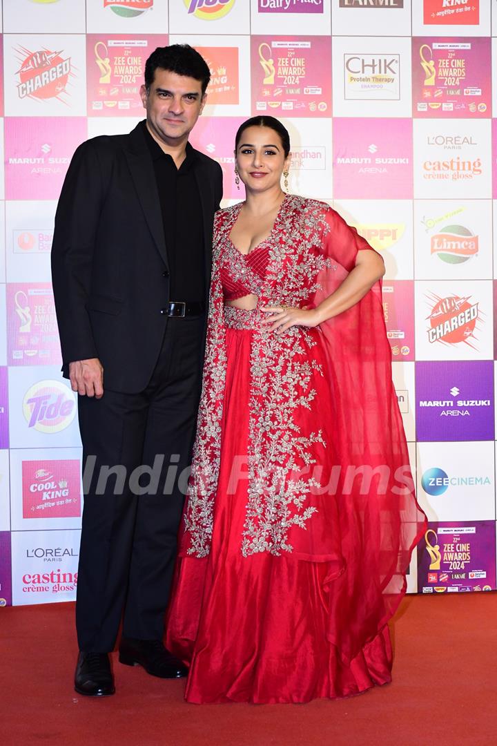 Vidya Balan snapped at at Zee Cine Awards 2024