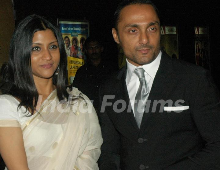 Rahul Bose and Konkona in the gala premeire of the movie The Japanese Wife