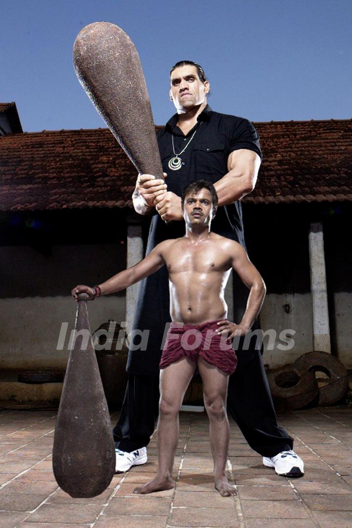 Khali and Rajpal Yadav