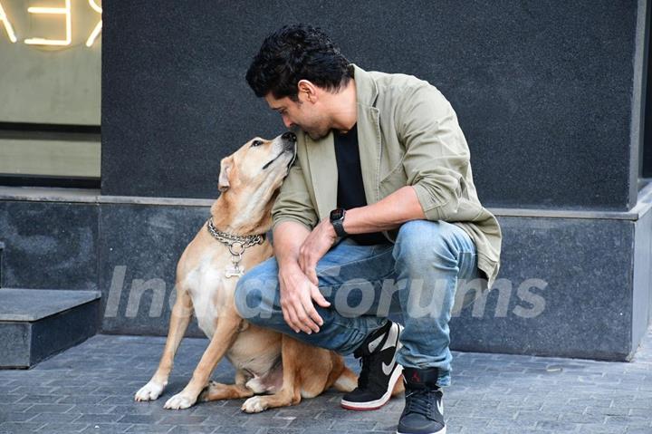 Farhan Akhtar and Kunal Kemmu spotted promoting their upcoming film "Madgaon Express"