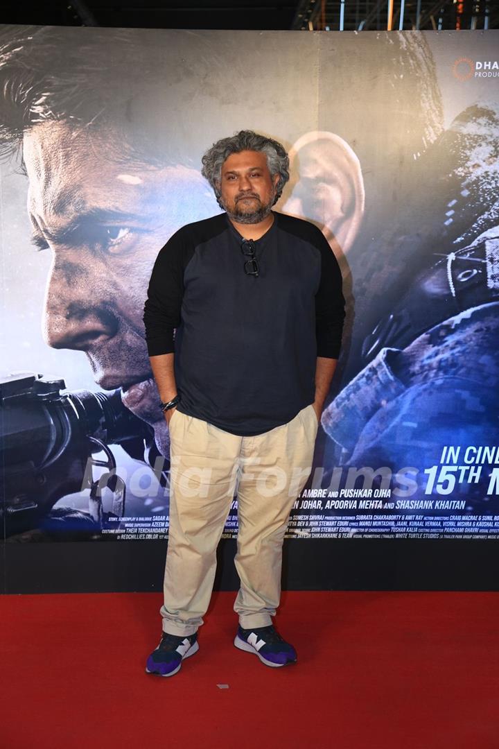 Vasan Bala snapped on the premiere of Yodha