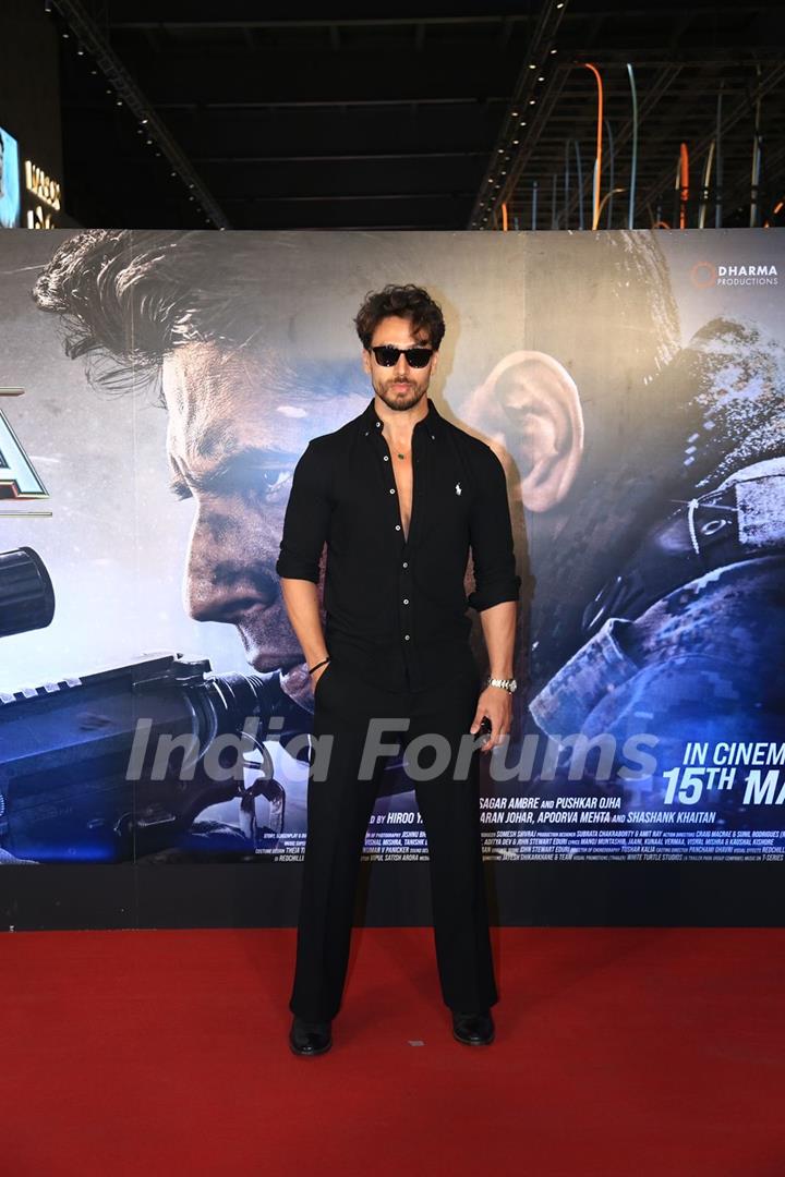 Tiger Shroff snapped on the premiere of Yodha