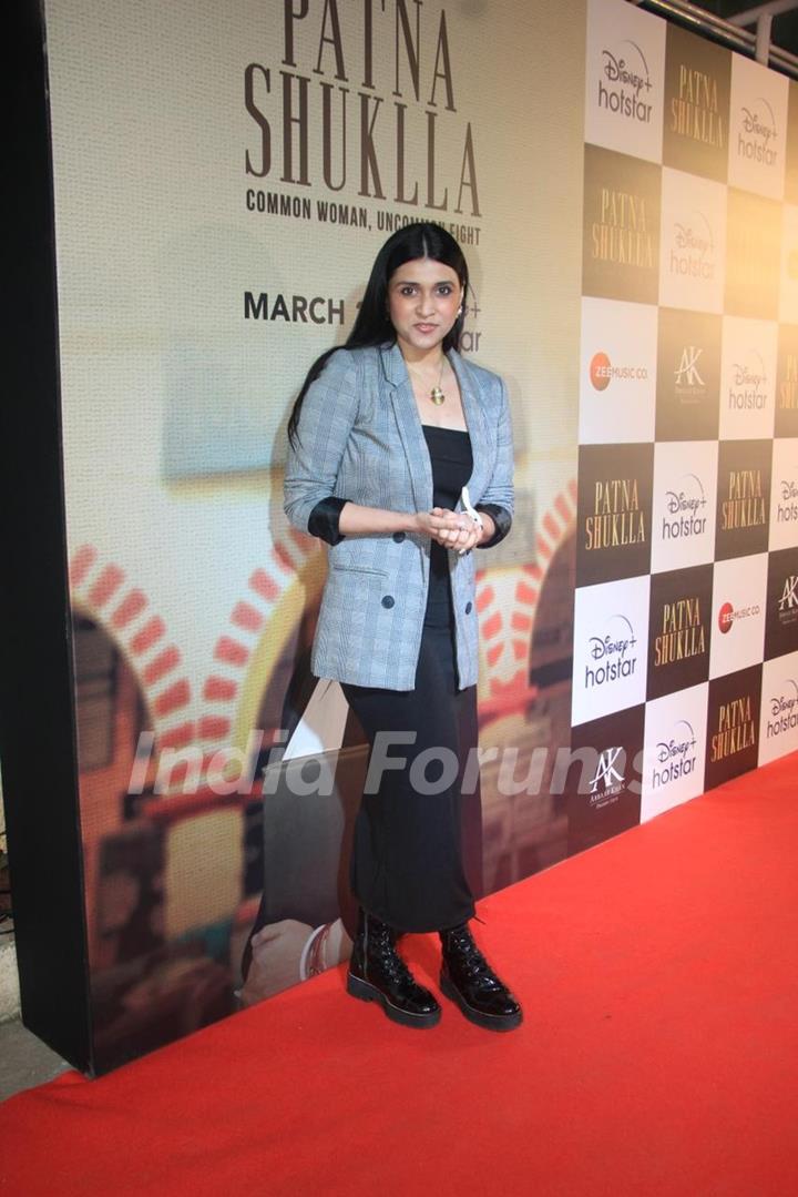 Mannara Chopra snapped at the Screening of Patna Shukla