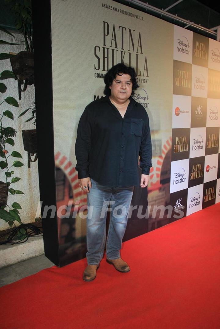 Sajid Khan snapped at the Screening of Patna Shukla