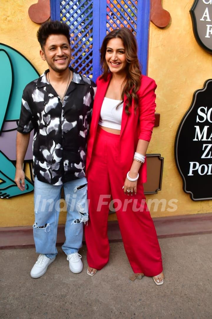 Surbhi Chandana and Karan Sharma snapped promoting their wedding song Kahani Suno  