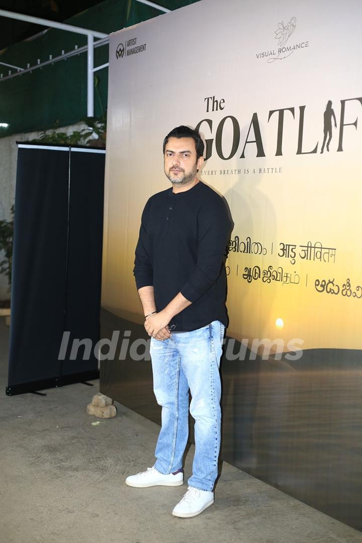 Sahil Sangha snapped at the screening of The Goat Life
