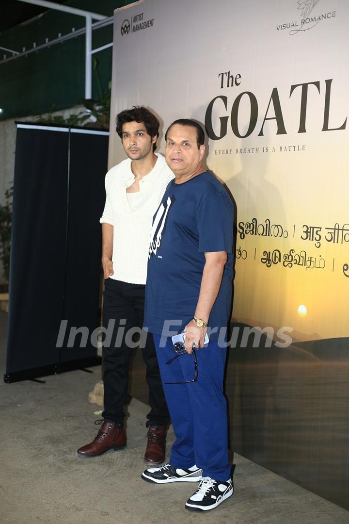Ramesh Taurani snapped at the screening of The Goat Life