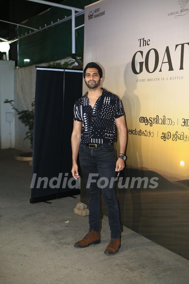 Akshay Oberoi snapped at the screening of The Goat Life