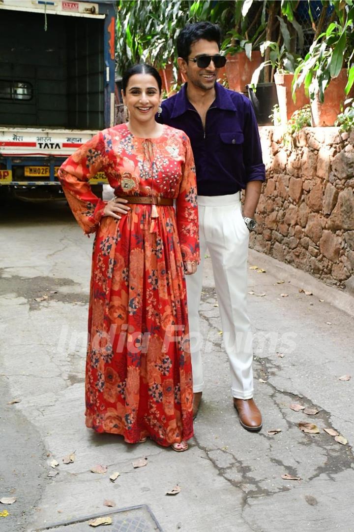 Vidya Balan and Pratik Gandhi spotted promoting upcoming film Do Aur Do Pyaar in Bandra