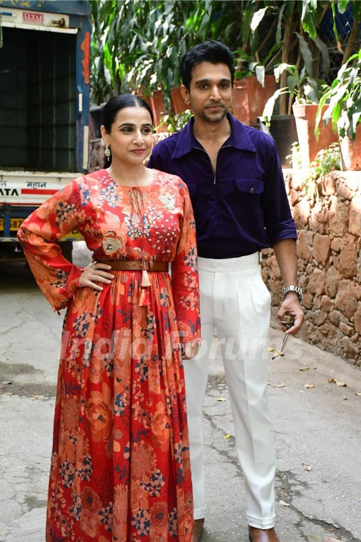 Pratik Gandhi and Vidya Balan spotted Krome Studio in Bandra