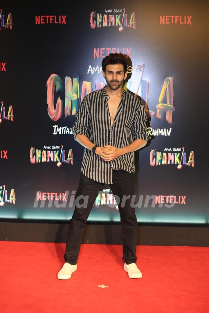 Kartik Aaryan grace the Screening of Amar Singh Chamkila