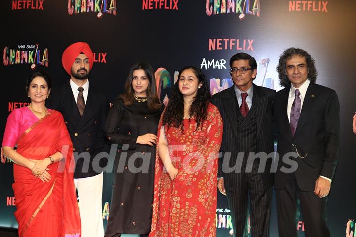 Imtiaz Ali, Parineeti Chopra and Diljit Dosanjh grace the Screening of Amar Singh Chamkila