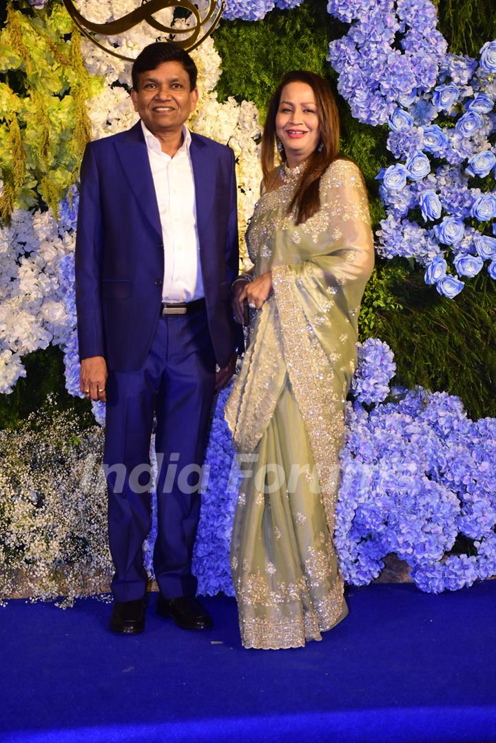 Jayantilal Gada attend Anand Pandit’s daughter Aishwarya's wedding reception