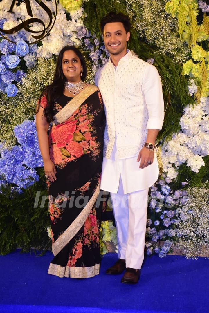 Arpita Khan Sharma and Aayush Sharma attend Anand Pandit’s daughter Aishwarya's wedding reception