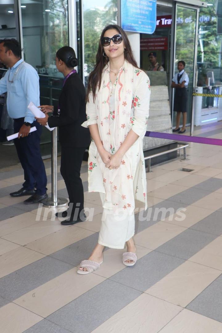 Saiee Manjrekar snapped at the airport