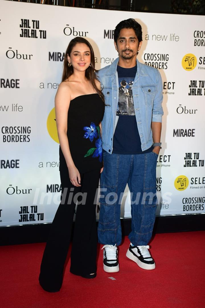 Aditi Rao Hydari and Siddharth attend at the red carpet of the special screening of MAMI