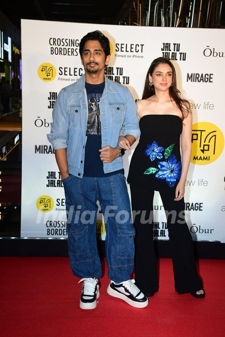 Aditi Rao Hydari and Siddharth attend at the red carpet of the special screening of MAMI