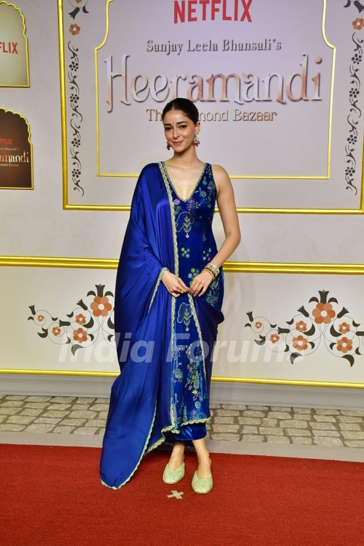 Ananya Panday grace the premiere of Heeramandi