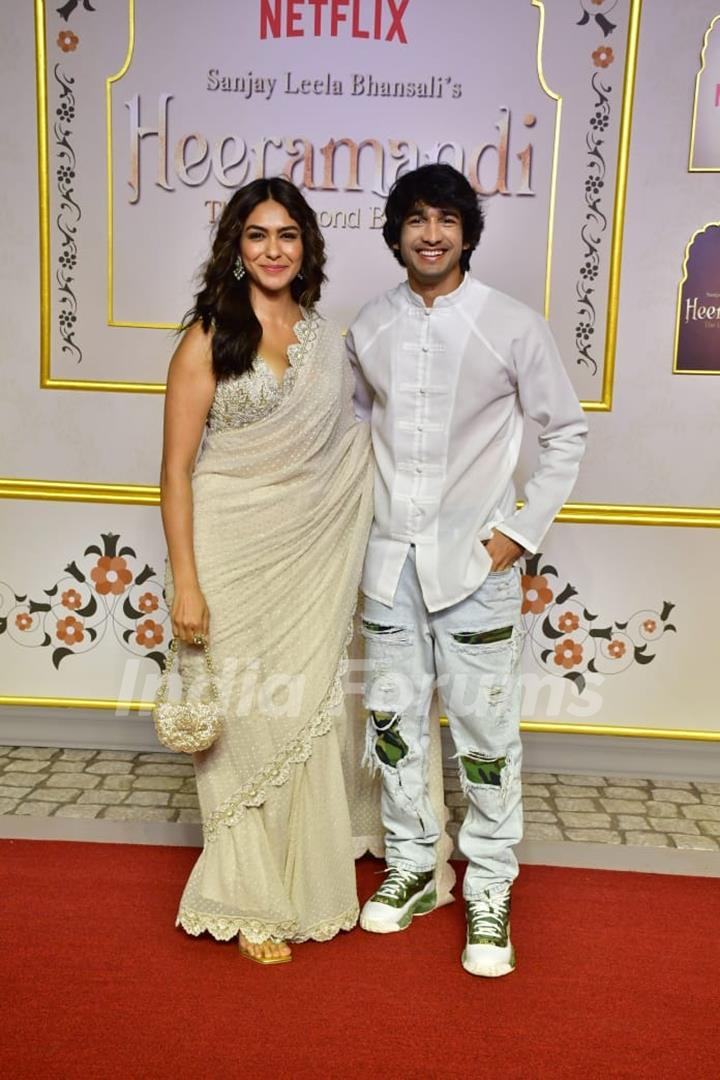 Shantanu Maheshwari and Mrunal Thakur grace the premiere of Heeramandi