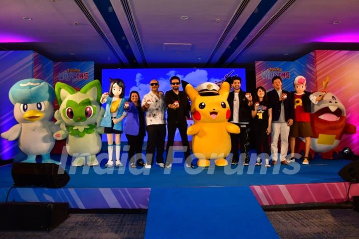Vishal Dadlani, Shekhar Ravjiani, Armaan Malik and Shirley Setia attend Pokemon new series launch